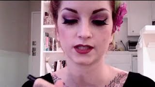 Vintage Valentines Day Makeup Tutorial by CHERRY DOLLFACE [upl. by Jeremie626]