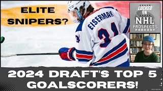 2024 NHL DRAFT TOP 5 GOALSCORERS  Which Prospects Project as the Best NHL Finishers [upl. by Amabil]