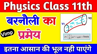 🔥 बरनौली का प्रमेय क्या है व सिद्ध कीजिए  Bernoulli ka Pramey Sidh Kijiye  Physics [upl. by Kaja]