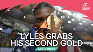 Noah Lyles completes magic sprint double 🔥  World Athletics Championships Budapest 23 [upl. by Teirtza74]