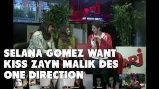 Selena Gomez wanna kiss Zayn Malik from One direction [upl. by Eneryc481]