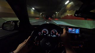 M4 Competition German Autobahn and Tunnels NIGHT DRIVE POV [upl. by Kareem379]