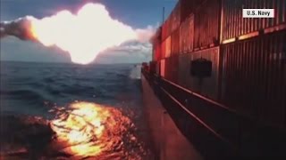 Supersonic anti ship missile hitting ship military shorts [upl. by Nuhsal87]