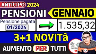 ANTICIPO⚡️ PENSIONI GENNAIO 2024 ➡ VERIFICA NUOVI IMPORTI AUMENTI CEDOLINI ❗️ RIVALUTAZIONE e IRPEF [upl. by Yenreit]