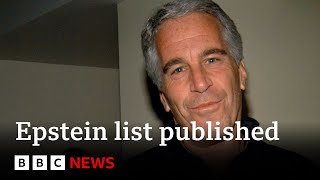 Jeffrey Epstein List of names in court files released  BBC News [upl. by Billi]