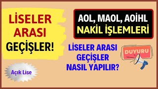 Liseler Arası Geçiş İşlemleri Liseler Arası Geçişler Nasıl Yapılır [upl. by Suiradel]