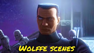 All Commander Wolffe scenes  The Clone Wars The Bad Batch Rebels [upl. by Enahsal]