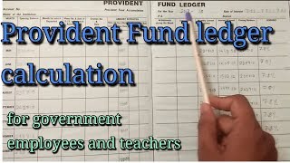 Provident fund ledger calculation  How to make provident fund ledger [upl. by Pedroza]