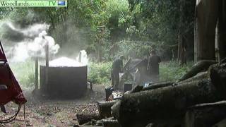 How to make charcoal  making charcoal with a charcoal burner [upl. by Euqinotna]