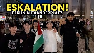 Schlägerei auf Arabischen Demo 😱🔥 Ausnahmezustand am Alexanderplatz 🤯 [upl. by Tubb]