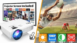 Latest Upgrade 7500 Lumens Mini Projector For Outdoor Movies [upl. by Alby970]