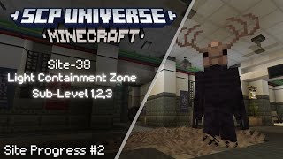 SCP Foundation Light Containment Zone Minecraft Bedrock map  SITE38 Progress 2 [upl. by Yenor]