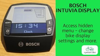 Access and change settings menu  Intuvia Bosch display [upl. by Hanej805]