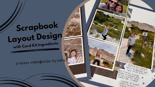 Outdoor Scrapbook Layout Design Idea using Card Kit Leftovers [upl. by Eimak]