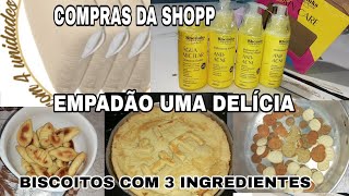 FIZ EMPADÃO DE FRANGO  BISCOITOS  CHEGOU RECEBIDOS PAGO DA SHOOPEE [upl. by Serena]