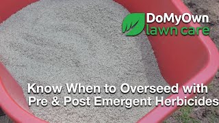 Know When to Overseed with Pre Emergent and Post Emergent Herbicides  DoMyOwncom [upl. by Tomasine231]