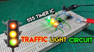 Traffic Light Circuit Using  555 Timer IC  Led Projects [upl. by Mossberg548]