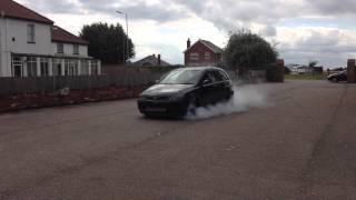 INSANE Corsa Z20LET BURNOUT 350bhp LSD VXR Turbo [upl. by Htebasyle]