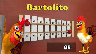 Bartolito era un gallo en XilófonoMetalófono  Canción infantil con notas musicalesTutorial 🐓🐓 [upl. by Onitnelav]