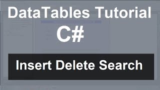 DataTables tutorial in cNet  Insert Delete Search in DataTable using c code  swift learn [upl. by Selim]