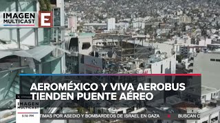 Dos puentes aéreos para evacuar a turistas y población de Acapulco [upl. by Annissa902]