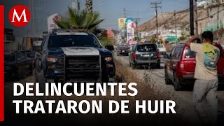 En Tijuana enfrentamiento entre policías y delincuentes deja 2 muertos [upl. by Ardenia199]