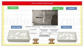 Elevated Plus Maze Apparatus HINDI  Study of Drugs Acting on CNS by Plus Maze  Expharm Software [upl. by Corwun]