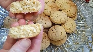 🇩🇿❤️Ghribia aux amandes 😋Montécaos🍪 غريبية باللوز وجلجلان 👍 ساهلة خفيفة مشققة والبنة روعة ❤️ [upl. by Reppep]