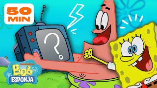 Bob Esponja  Todo Lo que Mira Bob Esponja en Televisión 📺  Compilación de 50 Minutos  Bob Esponja [upl. by Aldon413]