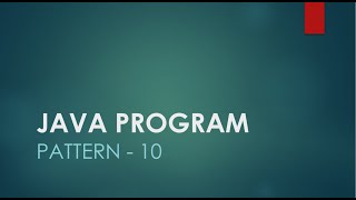 Java Program  Number Triangle Pattern in Java  Pattern 10  Patterns [upl. by Odla]