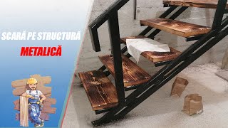 Scara pe structura metalica in Beci  Crama [upl. by Nosloc]