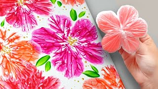 900 Full of beautiful flowers  Easy painting ideas  Fluid Acrylic  Designer Gemma77 [upl. by Theresina]