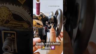 How to wind a bobbin 👍 sewinghacks sewingtutorial sewingtipsandtricks diysewing [upl. by Erasaec455]