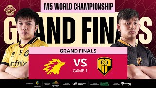 FIL M5 World Championship  Grand Finals  ONIC vs APBR  Game 1 [upl. by Aridatha]