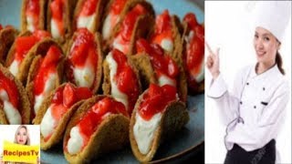 How To Make mini strawberry cheesecake tacos  RecipesTv [upl. by Oicnedif]