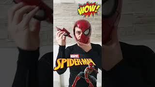 Suit up Spiderman foldable helmet shortsyoutube spiderman [upl. by Kilar897]