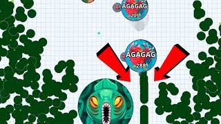 Agario Solo Hacker Killer Macro Feed Hack Pro Dominating Agario Mobile Gameplay [upl. by Ierna]