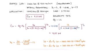 Bearings Reliability  Catalogue Load Rating with Reliability  Example 2 [upl. by Nnoryt527]