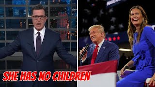 Stephen Colbert Excoriate Sarah Sanders After she Attacked Childless Women at Trump Rally [upl. by Martainn]