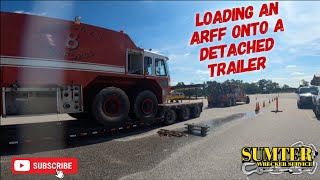 Loading an ARFF onto a detached trailer [upl. by Cyrilla669]