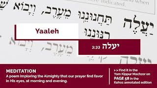 Yaaleh  Yom Kippur  יעלה  יום כיפור [upl. by Pirali33]