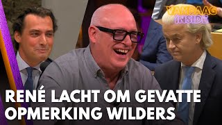 René lacht om gevatte opmerking Wilders tegen Baudet ‘Die is leuk’  VANDAAG INSIDE [upl. by Cecilia]