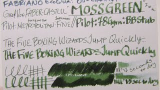 Ink Review Graf von FaberCastell quotMoss Greenquot Ink [upl. by How]