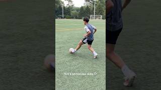 미국에서 축구하기 Football in US Turn amp left foot pass slomo ⚽️ [upl. by Rebmyt498]