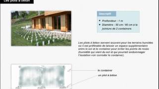 Les fondations pour maison container [upl. by Aneri]