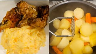 Commebt faire du poulet avec de la purée de carotte et de pomme de terre 😋 [upl. by Luhe]