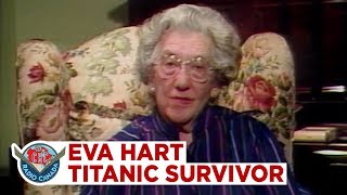 Eva Hart describes escaping the sinking Titanic 1985 [upl. by Anaicul]