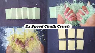 Green amp Yellow Chalk Crush  2x Speed Oddly Satisfying Gym Chalk Crushing [upl. by Raynold267]