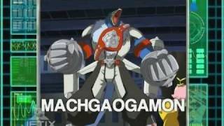 Digimon Data Squad  Gaomon warp digivolve to MachGaogamon [upl. by Nytsuj]