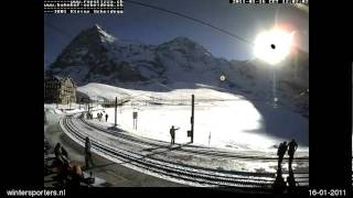 Jungfrau Region Kleine scheidegg webcam time lapse 20102011 [upl. by Cele]